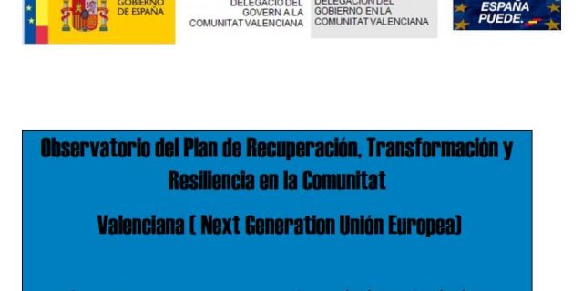 Observatorio del Plan de Recuperación, Transformación y Resiliencia de la CV (Next Generation)