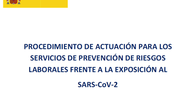 Nueva actualización Procedimiento actuación Servicios de Prevención Covid-19